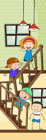 Панно Moda Interio Дети на лестнице 1-569